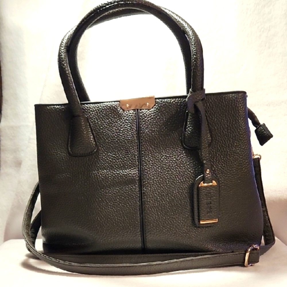 B&E LIFE Classic FAUX  Leather Satchel with Gold Hardware & CROSSBODY BAG
